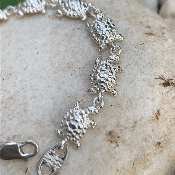 Sterling Silver Turtle Link Bracelet - Picture 4 of 8